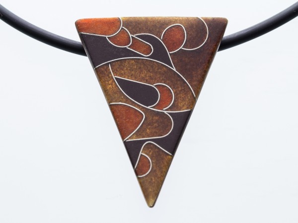 Emaille - Kettenanhänger Siena Dreieck groß